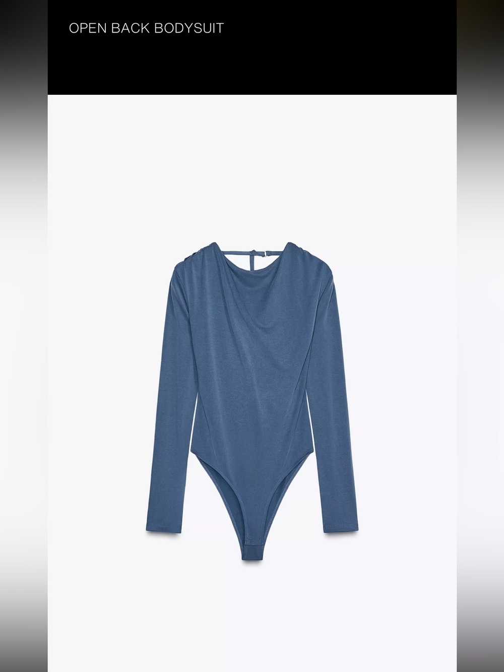 Zara Open Back Bodysuit